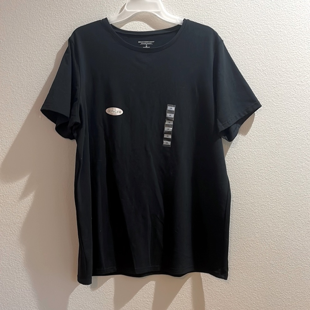 NWT Great Northwest T-Shirt Black Cotton Spandex Soft Women’s Plus Size 2X